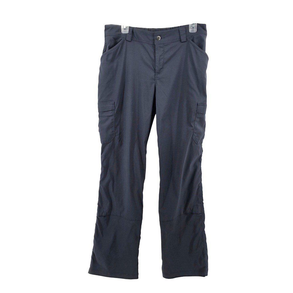 Duluth Trading Co Flexpedition Cargo Pants Womens 12 Gray Stretch Hiking Work